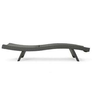 English Elm Christopher Knight Home® - Salem Pe Wicker Chaise Lounge - Stylish Grey Outdoor Seating With Weather-Resistant Comfort 52005.00GRY