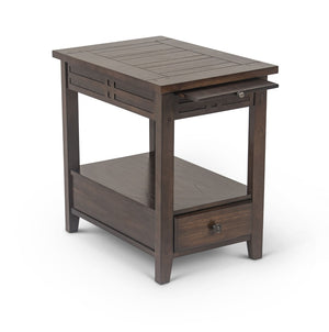 English Elm Steve Silver - Rustic Wooden End Table - Warm And Elegant Design - Storage Space, Durable Construction