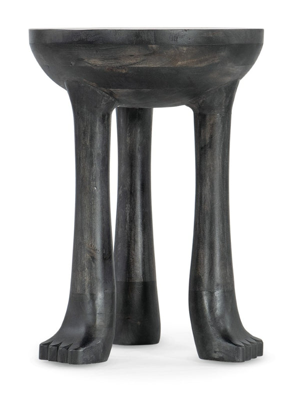Hooker Furniture Commerce Mango Spot Table — Black Mango Wood Round Accent Table With Claw Feet, Compact 17"X24" Stylish Surface 7228-50692-85