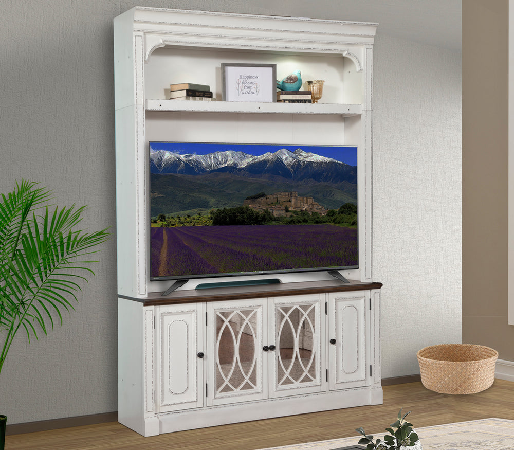 Parker House Provence Modular Entertainment Wall Vintage Alabaster Poplar Solids / Birch Veneers PRO-2PC-ENT-WALL