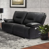 Parker House Parker Living Spartacus - Black Power Reclining Loveseat Black 70% Polyester, 30% PU (W) MSPA#822PH-BLC