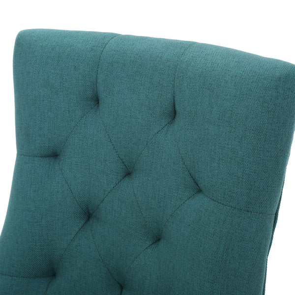 English Elm Christopher Knight Home® - CHENEY Tufted Dining Chairs Set of 2 - Contemporary Upholstered Seats, Sloped Arms, Espresso Legs 54181.00FDTE