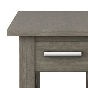 English Elm Kitchener Narrow Side Table - Handcrafted Farmhouse Grey With Storage For Small Spaces & Charm B136P159546