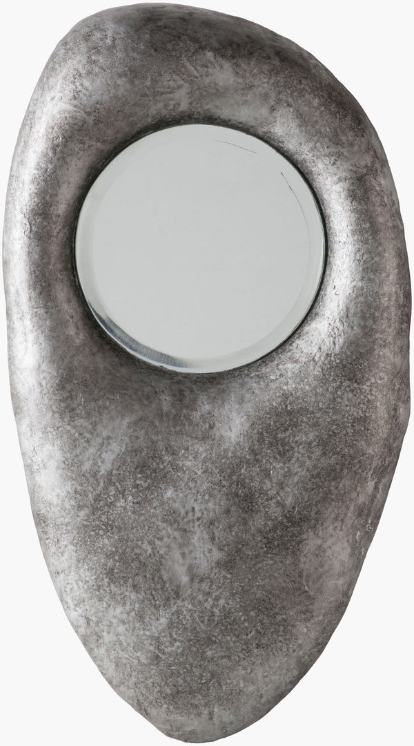 Surya Hyderabad 36"H X 29"W Modern Mirror - Revitalize Your Decor With Timeless Elegance Made In India Frame, Metallic ,Silver Papier,Mache Hye001-3629