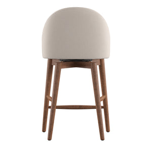 Homelegance By Top-Line Montague Mid-Century Wood Swivel Counter Height Stools (Set of 2) Beige Rubberwood