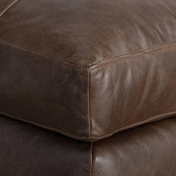 Bernhardt Bernhardt Nest Tufted Leather Cocktail Ottoman for Modern Living Room Lounges 3300LO