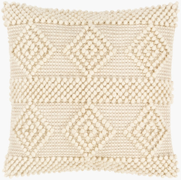 Livabliss Hygge Wool Cotton Artisan Accent Pillow Farmhouse Cottage Textured Handcrafted Throw HYG003-2020P