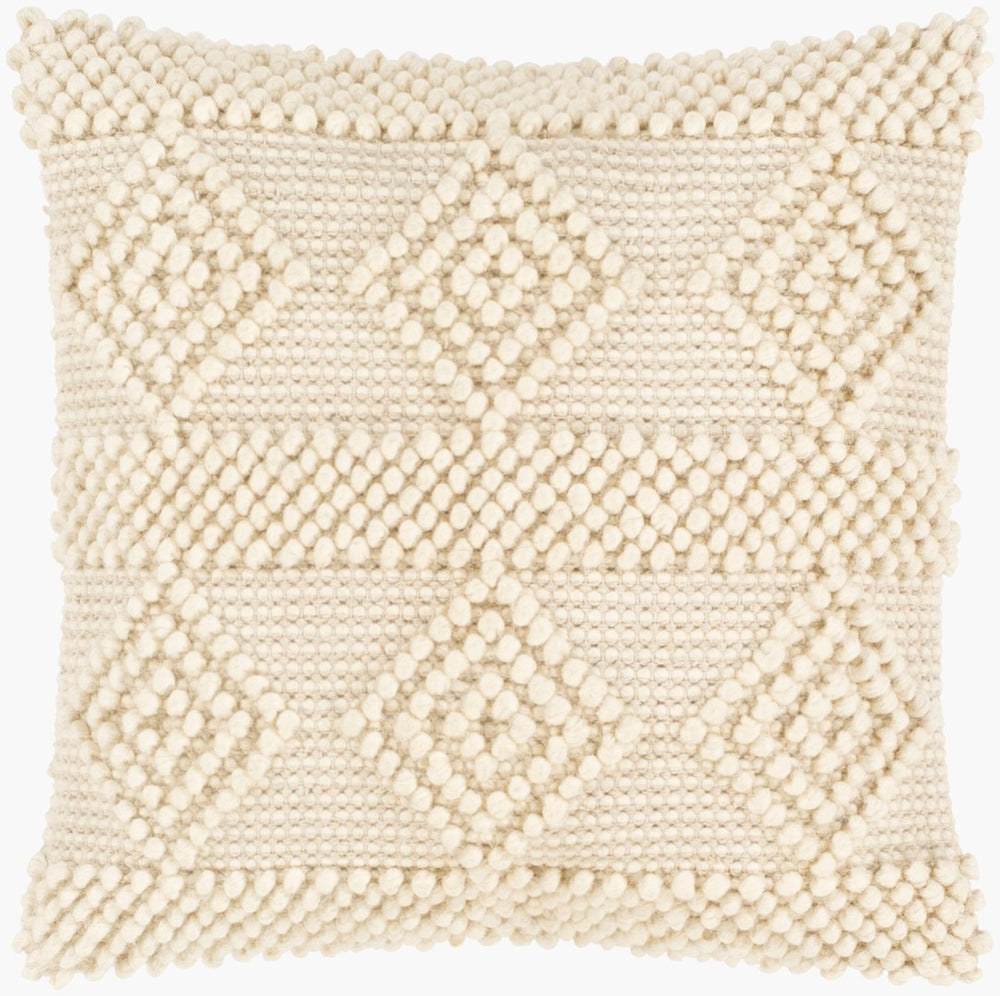 Livabliss Hygge Wool Cotton Artisan Throw Pillow Farmhouse Cottage Accent for Sofa or Bed HYG003-2020