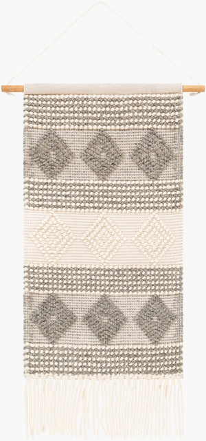 Livabliss Hygge Hand-woven Cotton Wool Textile Art Wall Hanging Bohemian Living Room Accent HYG1000-2244