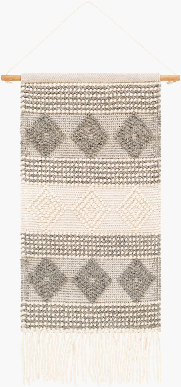 Livabliss Hygge Hand-woven Cotton Wool Textile Art Wall Hanging Bohemian Living Room Accent HYG1000-2244
