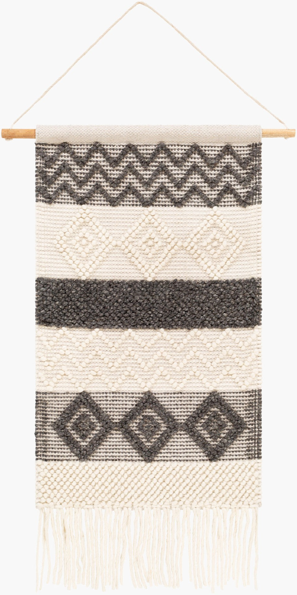Livabliss Hygge Handcrafted Plush Wool Wall Hanging Scandinavian Minimalist Textile Art Decor HYG1001-2244