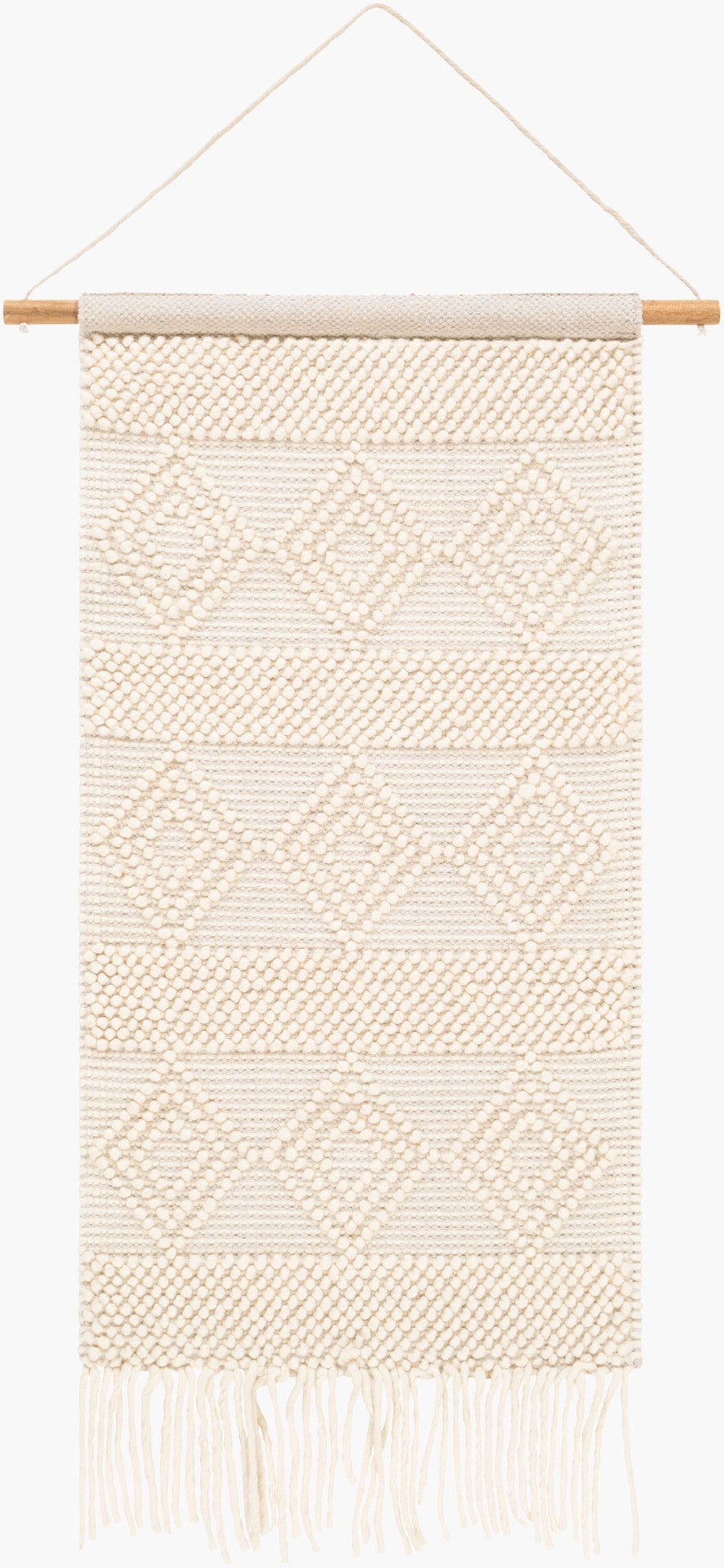 Livabliss Hygge Handwoven Cotton Wool Wall Hanging Artisan Textile Boho Fiber Woven Decor HYG1002-2244