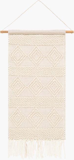 Livabliss Hygge Handwoven Cotton Wool Wall Hanging Artisan Textile Boho Fiber Woven Decor HYG1002-2244