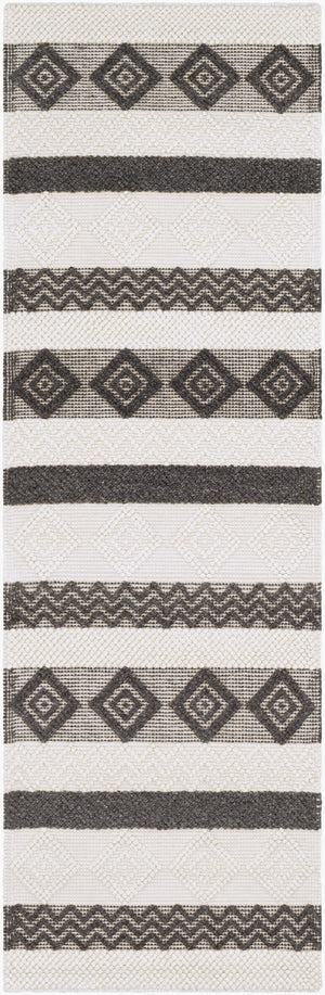 Surya Hygge 2' X 3' Hand-woven Rug - Cozy Cottage Style, Durable Polyester & Wool, Elegant Home Accent Black Wool,Polyester Hyg2301-268