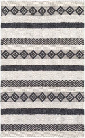 Surya Hygge 2' X 3' Hand-woven Rug - Cozy Cottage Style, Durable Polyester & Wool, Elegant Home Accent Black Wool,Polyester Hyg2301-35