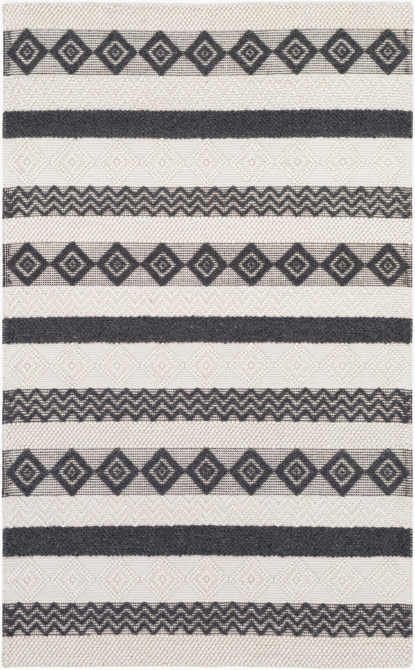 Surya Hygge 2' X 3' Hand-woven Rug - Cozy Cottage Style, Durable Polyester & Wool, Elegant Home Accent Black Wool,Polyester Hyg2301-35