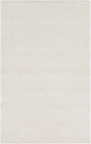 Livabliss Hygge Handwoven Wool Blend Area Rug with High Low Pile for Cottage Bedroom Entryway White 9' x 12' HYG2302-912