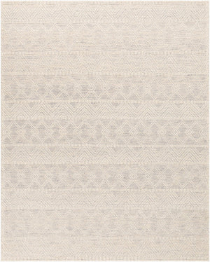 Livabliss Hygge Handwoven Wool Blend Area Rug with High Low Texture for Living and Dining Rooms Blue, White 8' x 10' HYG2306-810