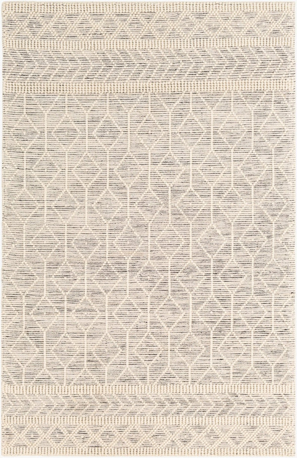 Livabliss Hygge Hand-woven Wool Blend Area Rug with High Low Pile for Living or Dining Rooms Black, White 12' x 15' HYG2307-1215