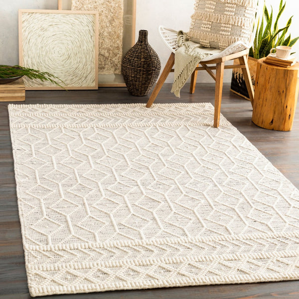 Livabliss Hygge Hand-woven Wool Blend Area Rug with High Low Pile for Living or Dining Rooms Black, White 12' x 15' HYG2307-1215