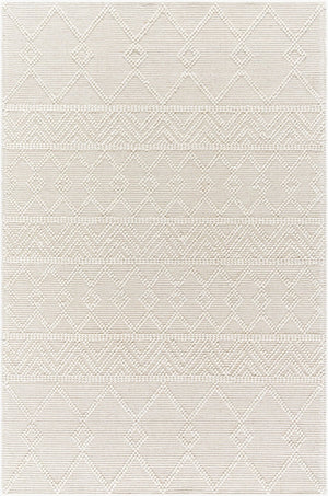 Livabliss Hygge Handwoven Wool Blend Flatweave Runner Rug for Entryways and Hallways Ivory, Pearl 9' x 12' HYG2308-912