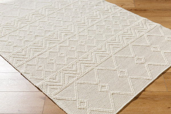 Livabliss Hygge Handwoven Wool Blend Flatweave Runner Rug for Entryways and Hallways Ivory, Pearl 9' x 12' HYG2308-912