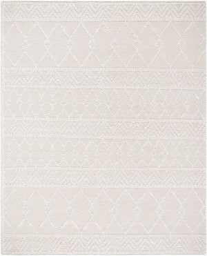 Livabliss Hygge Handwoven Wool Blend Flatweave Runner Rug for Entryways and Hallways Ivory, Pearl 8' x 10' HYG2308-810