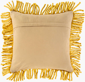 Surya Hylia 20" X 20" Scandinavian Modern Accent Pillow - Soft Cotton-wool Blend For Chic Home Décor Mustard Wool,Cotton,Cotton Hyl001-2020