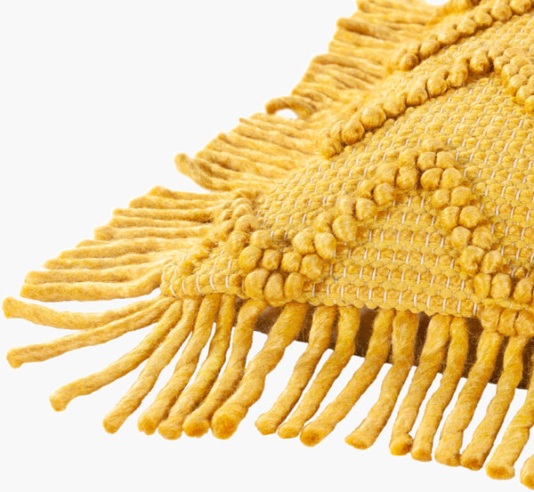 Surya Hylia 20" X 20" Scandinavian Modern Accent Pillow - Soft Cotton-wool Blend For Chic Home Décor Mustard Wool,Cotton,Cotton Hyl001-2020