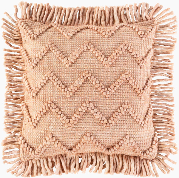 Surya Hylia 20" X 20" Scandinavian Modern Accent Pillow - Soft Cotton-wool Blend For Chic Home Décor Dusty Pink Wool,Cotton,Cotton Hyl002-2020d