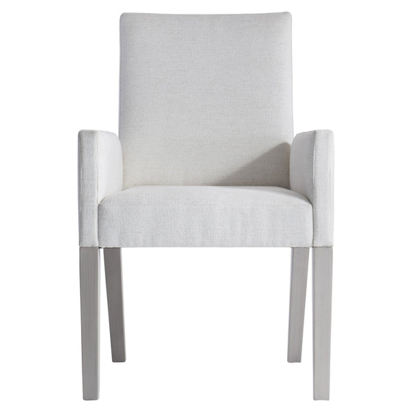 Bernhardt Bernhardt Stratum Arm Chair With Sculpted Angled Arms, Upholstered Comfort & Mist Ash Legs 325548