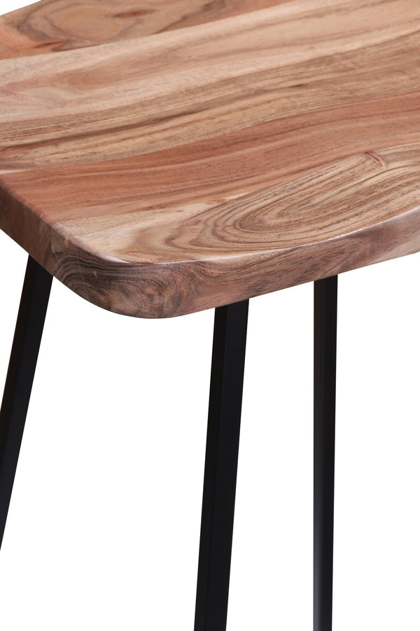 Porter Designs Clement Solid Acacia Wood Bar Stool With Sleek Design And Comfortable Scooped Seat Natural Wood 07-196-11-2097