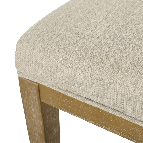 English Elm Dining Chair Set of 2 Solid Wood Textured Fabric Upholstered Farmhouse Modern Style 69408.00FBGE