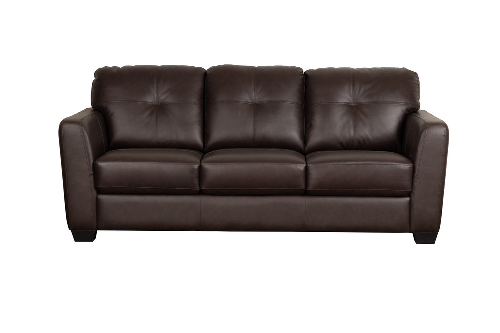 Porter Designs Porter Mantua Elegant Top Grain Leather Sofa In Brown - Stylish, Comfortable & Modern Design Brown Leather 02-189-01-4667