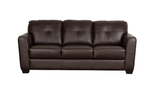 Porter Designs Porter Mantua Elegant Top Grain Leather Sofa In Brown - Stylish, Comfortable & Modern Design Brown Leather 02-189-01-4667