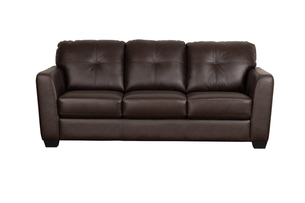 Porter Designs Porter Mantua Elegant Top Grain Leather Sofa In Brown - Stylish, Comfortable & Modern Design Brown Leather 02-189-01-4667