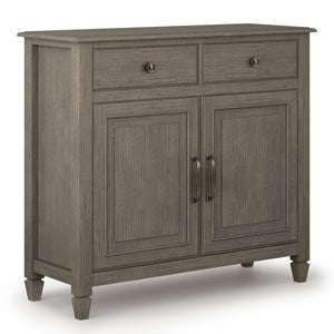 English Elm Connaught Solid Wood Entryway Storage Cabinet – Farmhouse Grey, Timeless Charm & Ample Storage Solution B136P158539