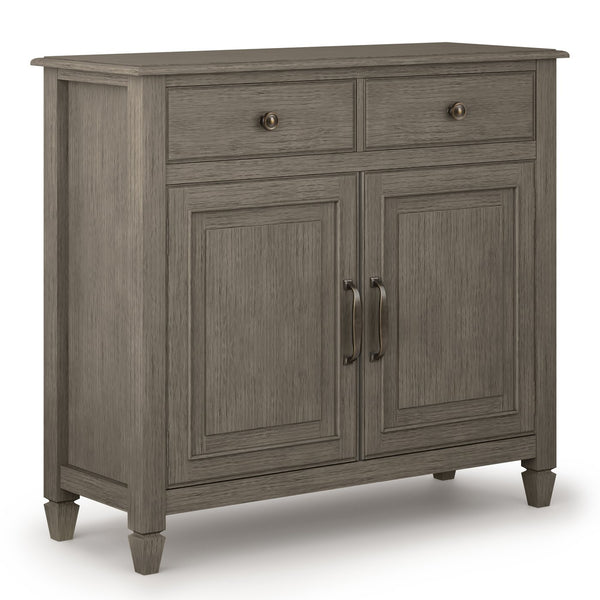 English Elm Connaught Solid Wood Entryway Storage Cabinet – Farmhouse Grey, Timeless Charm & Ample Storage Solution B136P158539