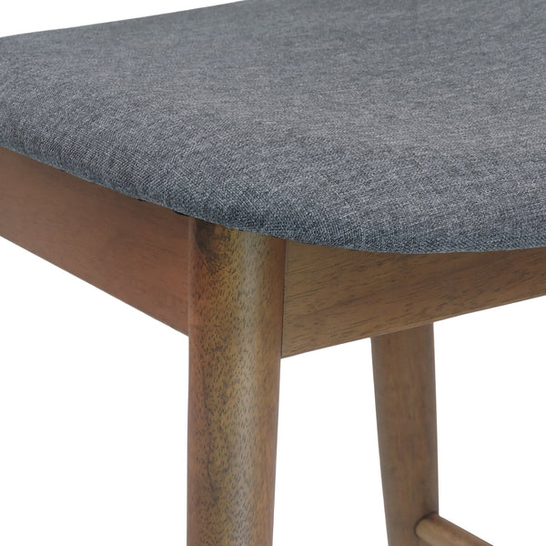 English Elm Counter Stools Set of Two Mid-century Rubberwood Frame Upholstered Kitchen Island Seating 72661.00CHAR