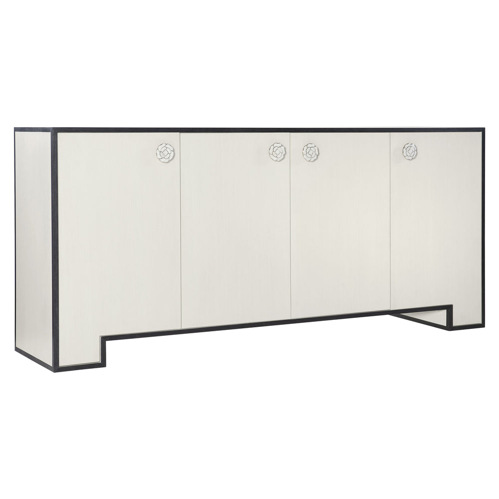 Bernhardt Bernhardt Silhouette Buffet With Two-Tone Eggshell & Onyx, Camellia Inlay Hardware, Soft-Close Doors 307134