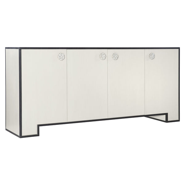 Bernhardt Bernhardt Silhouette Buffet With Two-Tone Eggshell & Onyx, Camellia Inlay Hardware, Soft-Close Doors 307134