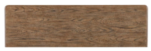 Hooker Furniture Americana Server With Rustic Oak Veneer, Carved Legs, Felt-Lined Drawers & Planked Shelf For Display Blacks 7050-75917-89