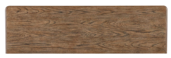 Hooker Furniture Americana Server With Rustic Oak Veneer, Carved Legs, Felt-Lined Drawers & Planked Shelf For Display Blacks 7050-75917-89