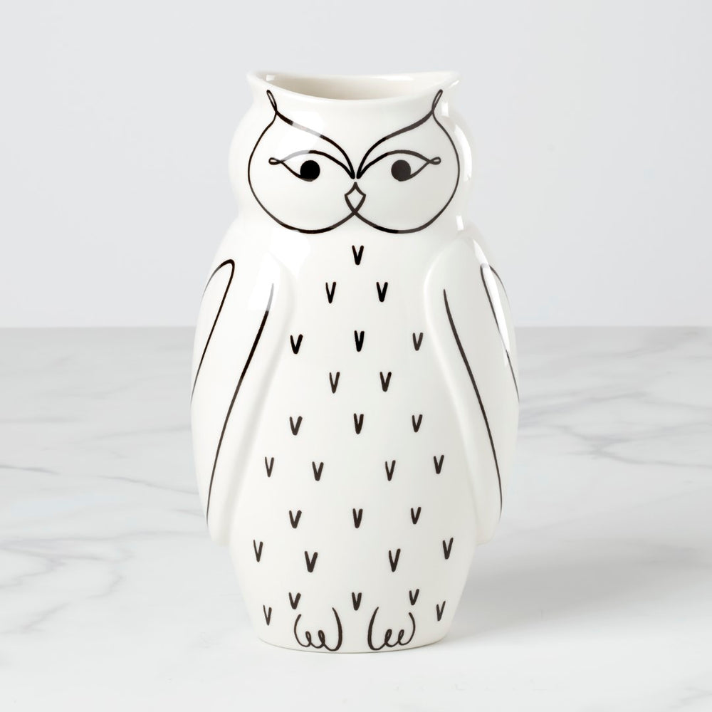 Lenox Kate Spade Wild Things Owl Vase OFF WHITE PORCELAIN 897468