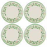 Lenox Holiday 4-Piece Melamine Dinner Plate Set Red & Green, IVORY MELAMINE 863669