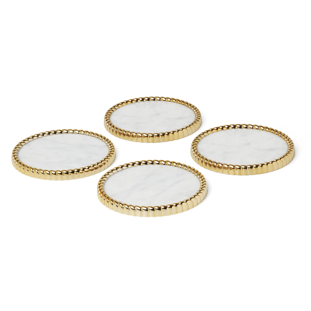 Lenox Reed and Barton Roseland Coasters, Set of 4 Metallic, NO COLOR METAL 896530