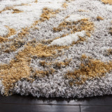 Safavieh Horizon Shag 890 Power Loomed Shag Rug Grey / Gold 9' x 9' Square