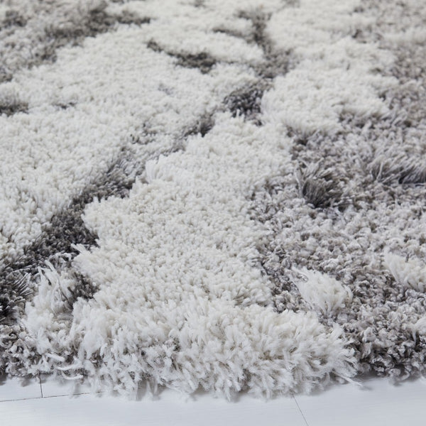 Safavieh Horizon Shag 890 Power Loomed Shag Rug Grey / Ivory 2'-0" x 15'-0"