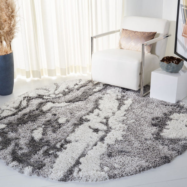 Safavieh Horizon Shag 890 Power Loomed Shag Rug Grey / Ivory 2'-0" x 15'-0"