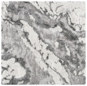 Safavieh Horizon Shag 890 Power Loomed Shag Rug IIX Grey / Ivory HZN890F-10SQ